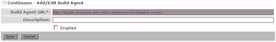 Add/Edit Build Agent